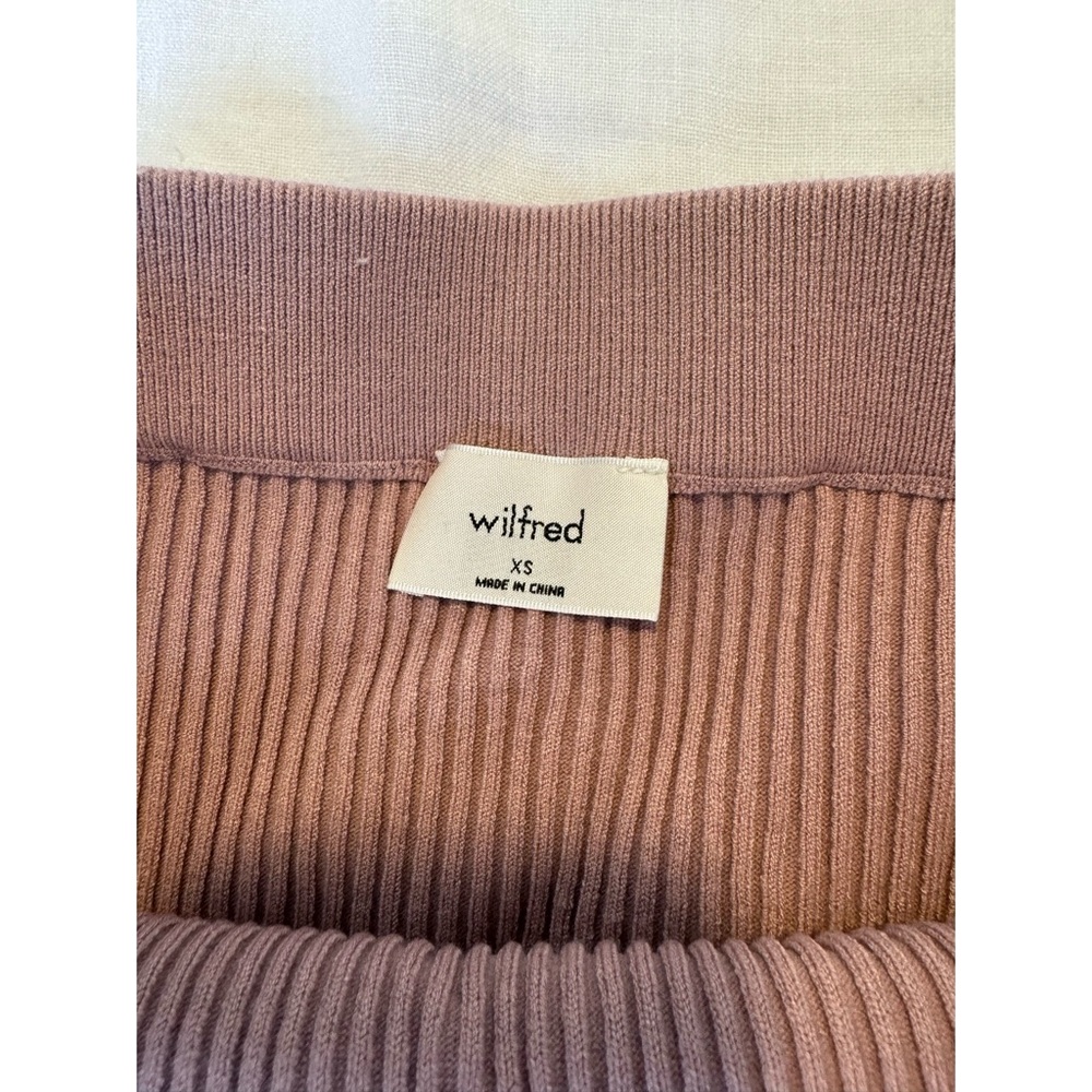 Aritzia Wilfred Ribbed Two Piece Dress in Mauve - Picture 7 of 7